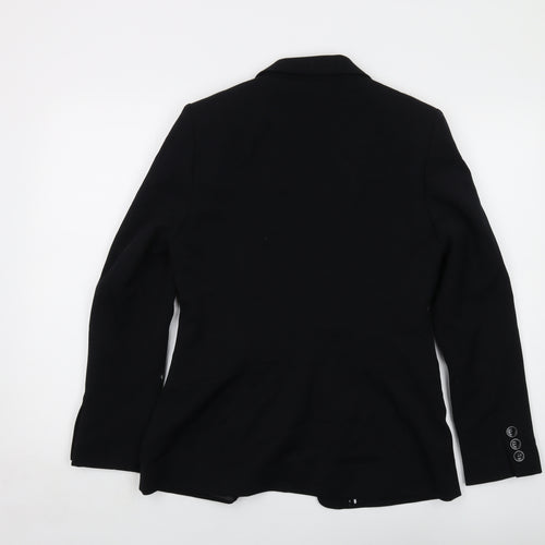 Marks and Spencer Womens Black Jacket Size 12 Button