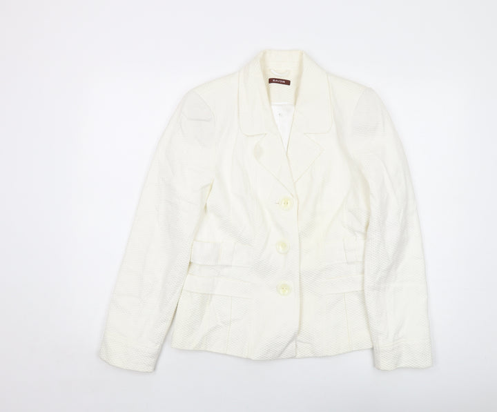 Savoir Womens Ivory Jacket Size 12 Button