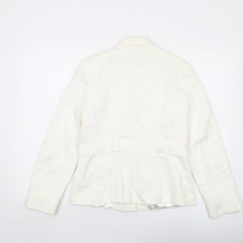 Savoir Womens Ivory Jacket Size 12 Button
