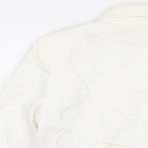 Savoir Womens Ivory Jacket Size 12 Button