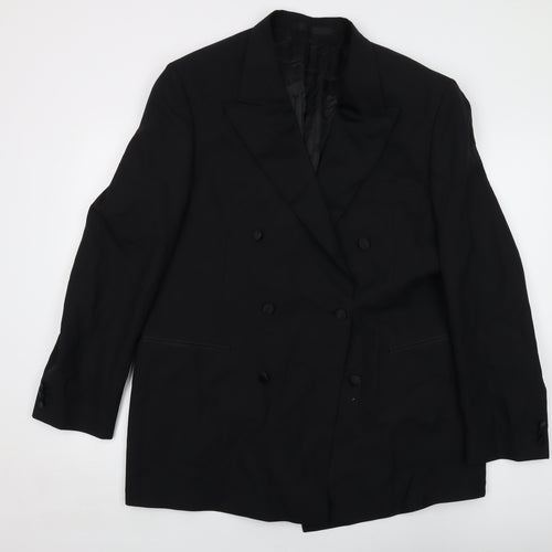 Marks and Spencer Mens Black Wool Jacket Suit Jacket Size 44 Regular