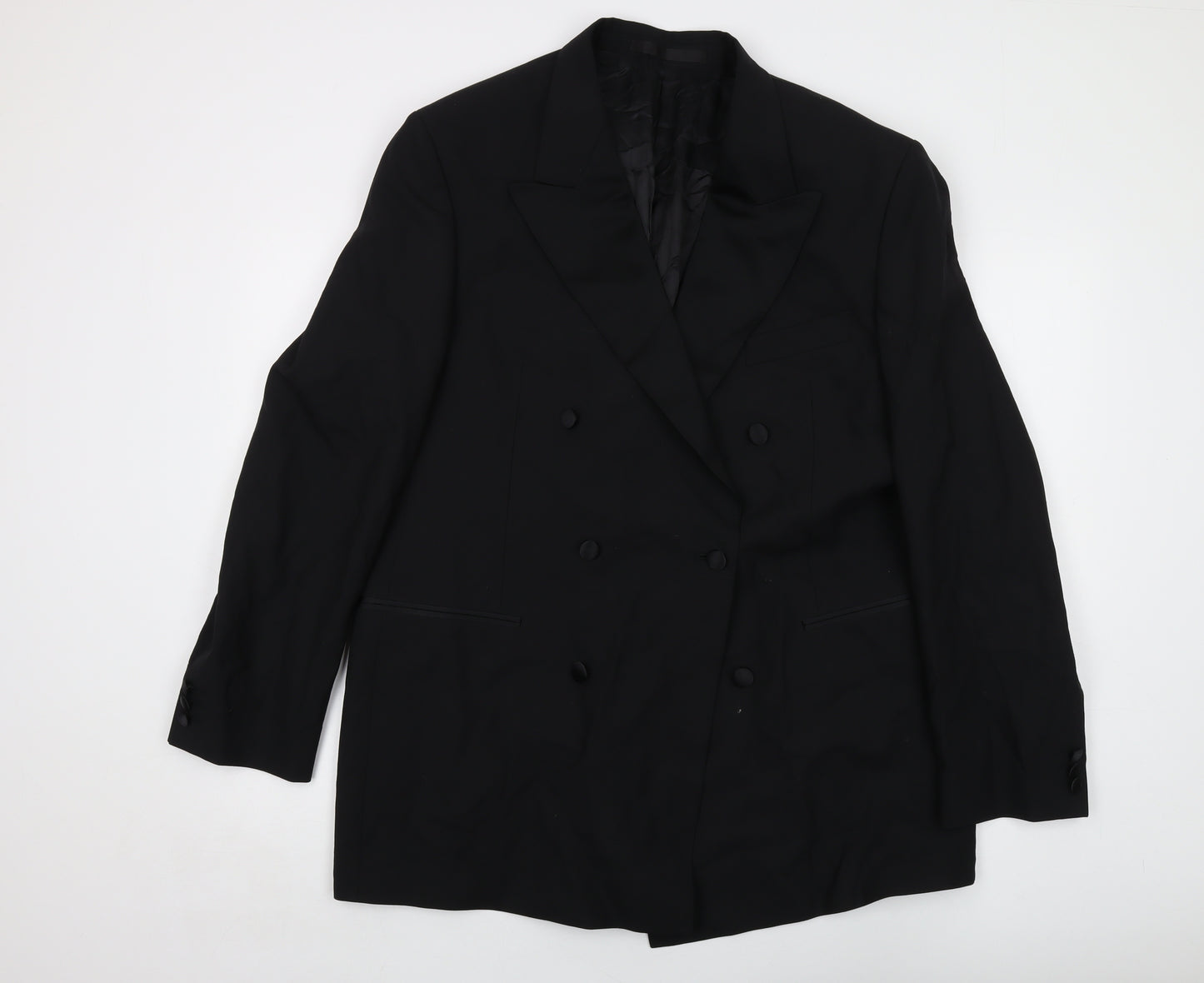 Marks and Spencer Mens Black Wool Jacket Suit Jacket Size 44 Regular