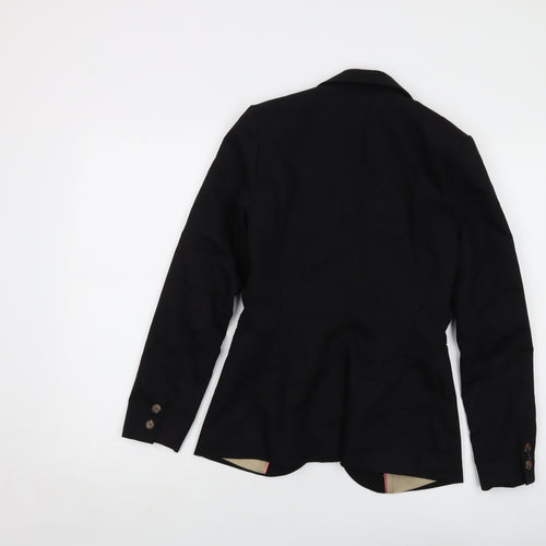 H&M Womens Black Jacket Size 6 Button