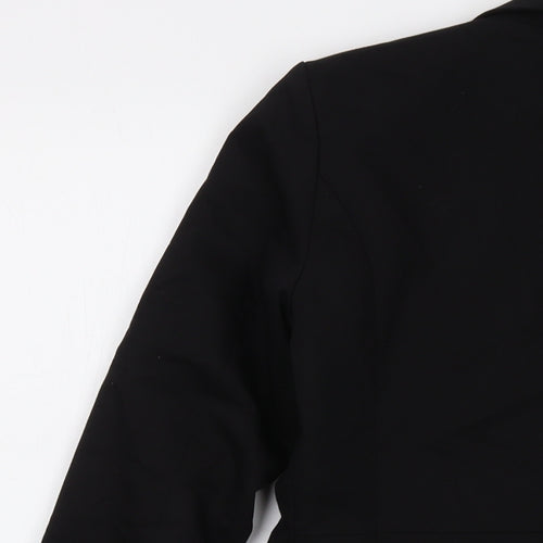 H&M Womens Black Jacket Size 6 Button