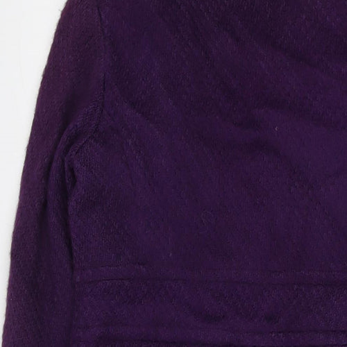 Full Circle Womens Purple Overcoat Coat Size 10 Button