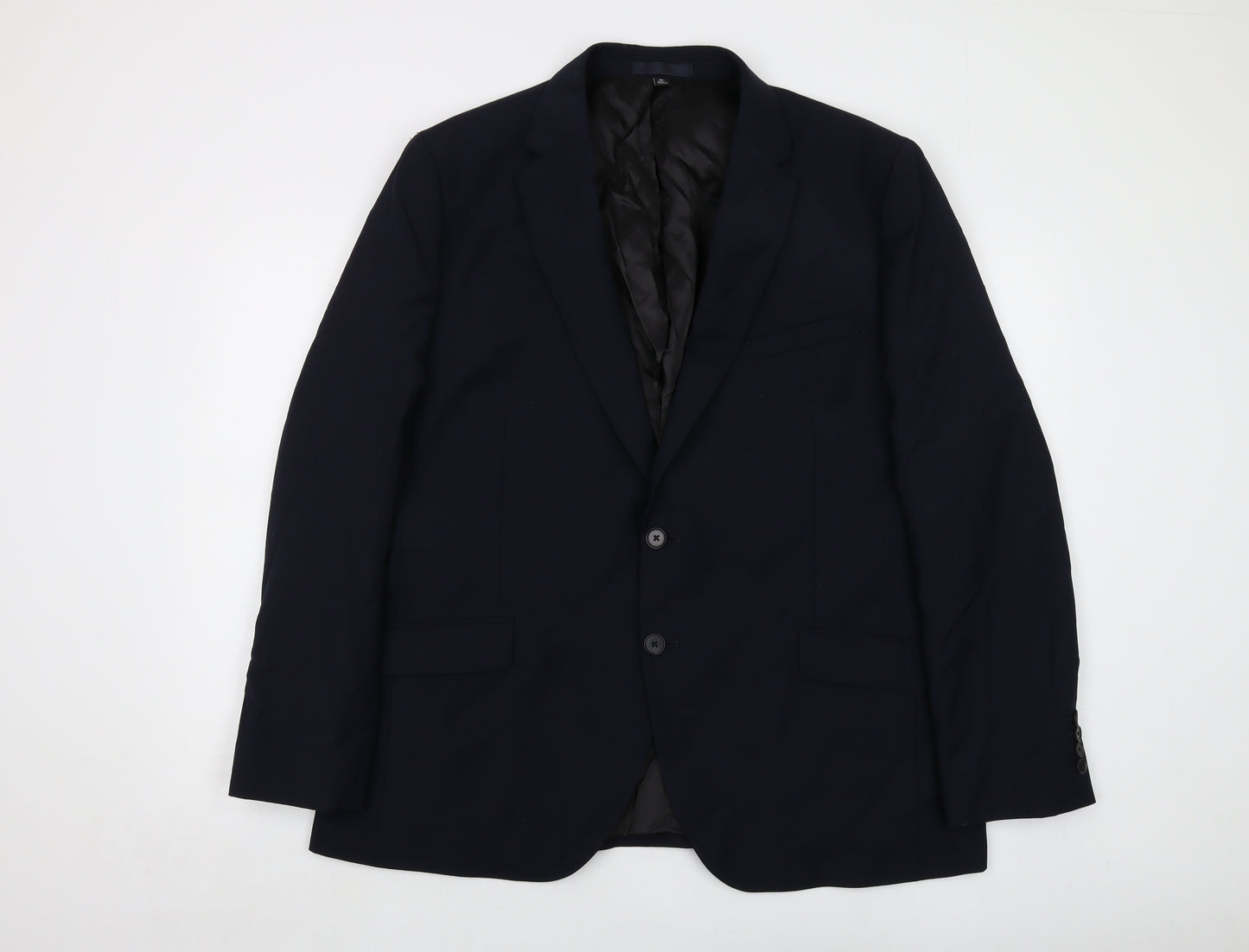 Marks and Spencer Mens Blue Wool Jacket Suit Jacket Size 46 Regular