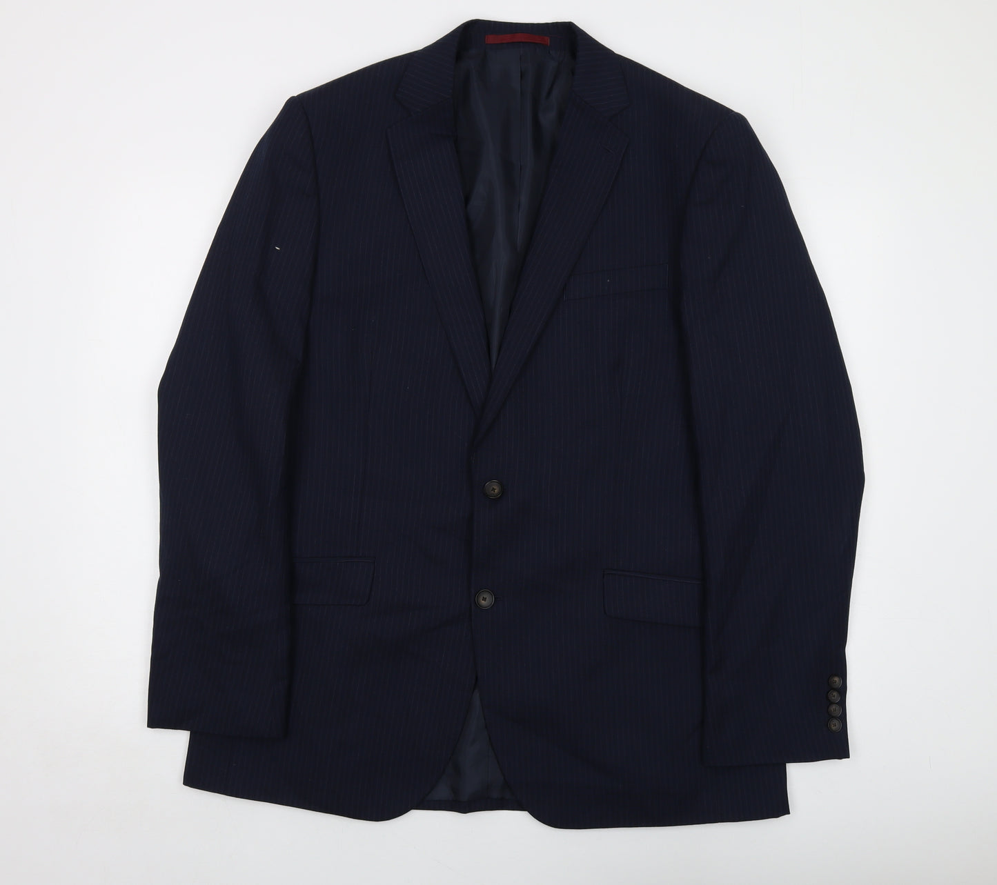 Marks and Spencer Mens Blue Wool Jacket Suit Jacket Size 42 Regular