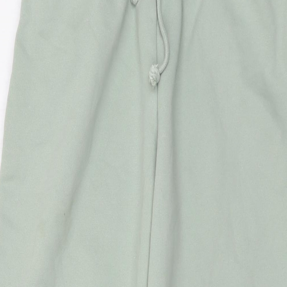 Zara Womens Green Cotton Trousers Size M L26 in Regular Drawstring