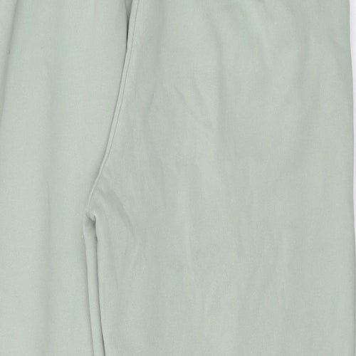 Zara Womens Green Cotton Trousers Size M L26 in Regular Drawstring