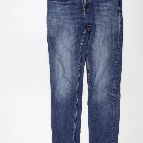 ASOS Mens Blue Cotton Skinny Jeans Size 29 in L30 in Regular Button