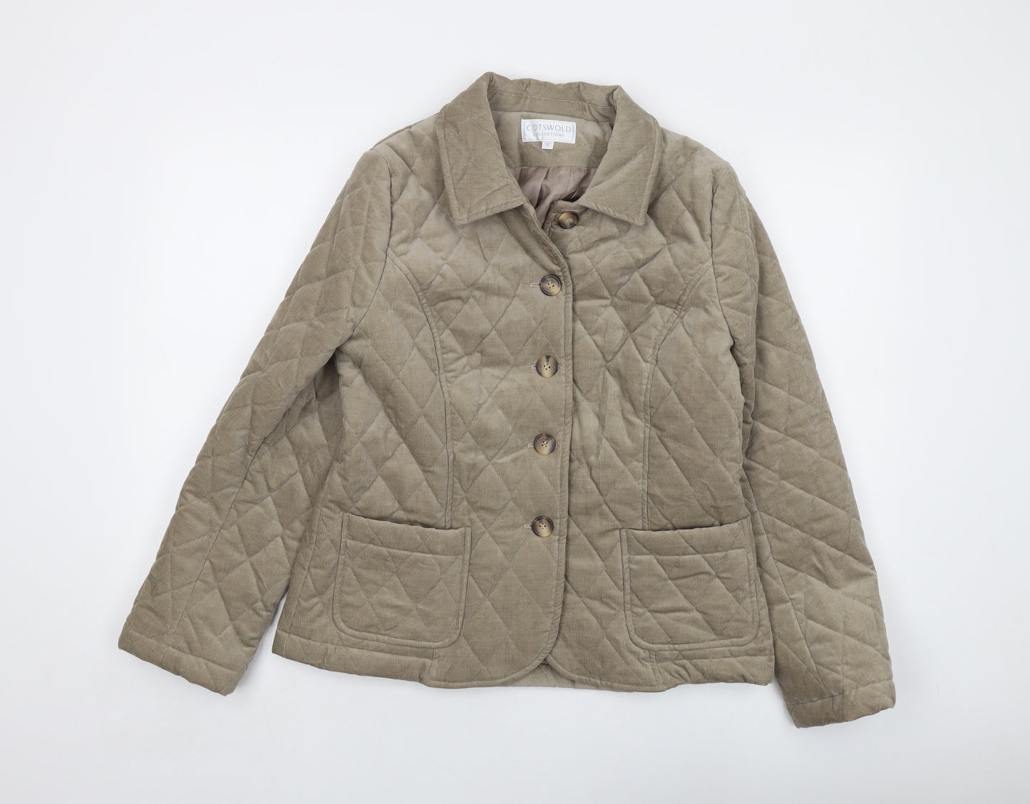 Cotswold Womens Beige Jacket Size 12 Button
