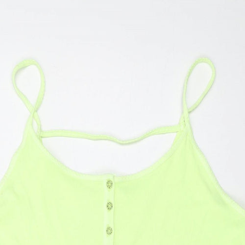 By Boutique Womens Green Cotton Bodysuit One-Piece Size XL Snap