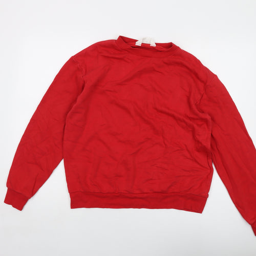 H&M Boys Red Cotton Pullover Sweatshirt Size 12-13 Years Pullover