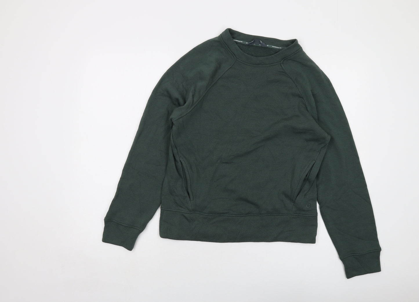 GOODMOVE Womens Green Cotton Pullover Sweatshirt Size 6 Pullover