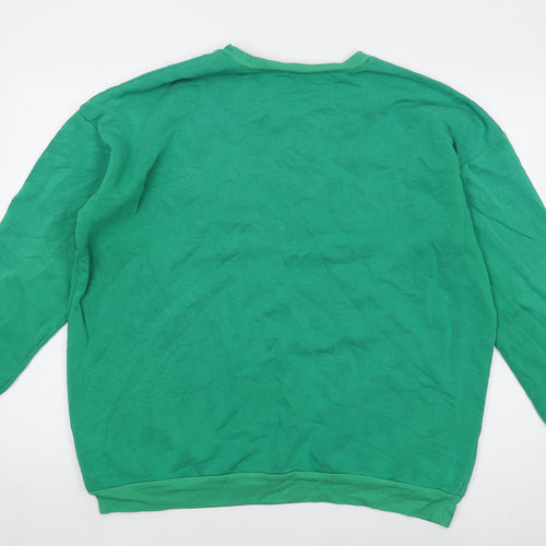 Select Mens Green Cotton Pullover Sweatshirt Size L