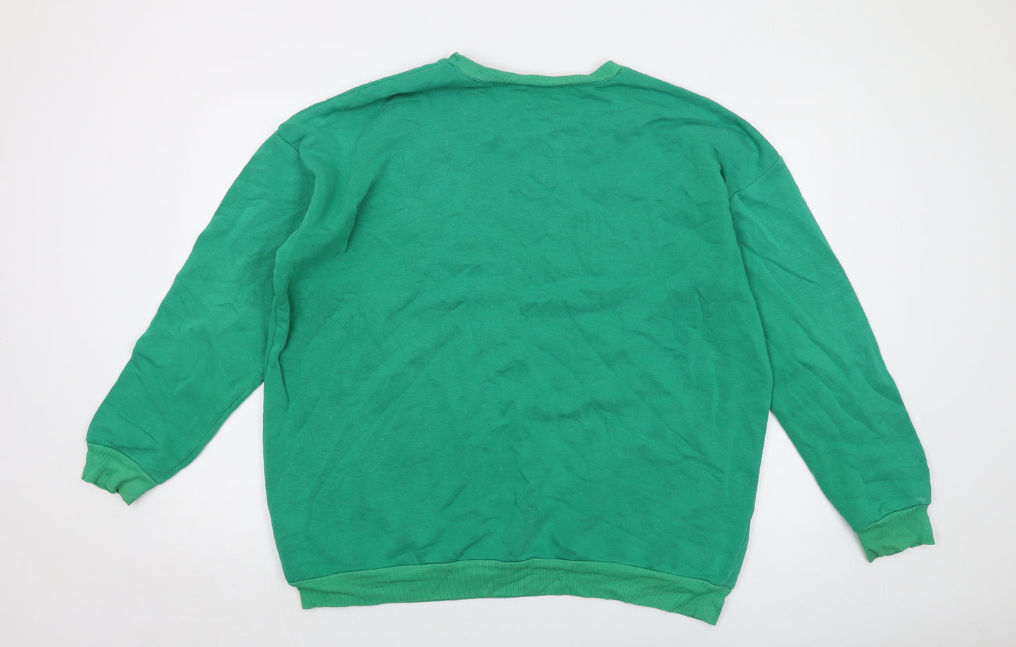 Select Mens Green Cotton Pullover Sweatshirt Size L