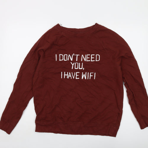 NEXT Womens Brown Cotton Pullover Sweatshirt Size 16 Pullover