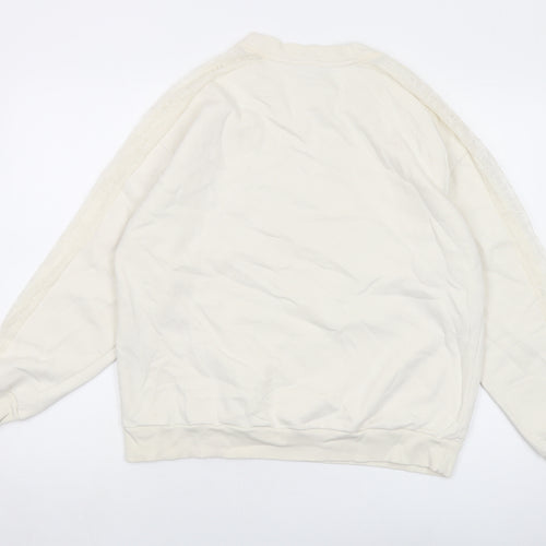 Marks and Spencer Womens Beige Cotton Pullover Sweatshirt Size 16 Pullover