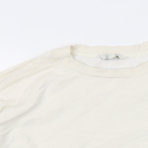 Marks and Spencer Womens Beige Cotton Pullover Sweatshirt Size 16 Pullover
