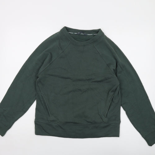 GOODMOVE Womens Green Cotton Pullover Sweatshirt Size 8 Pullover