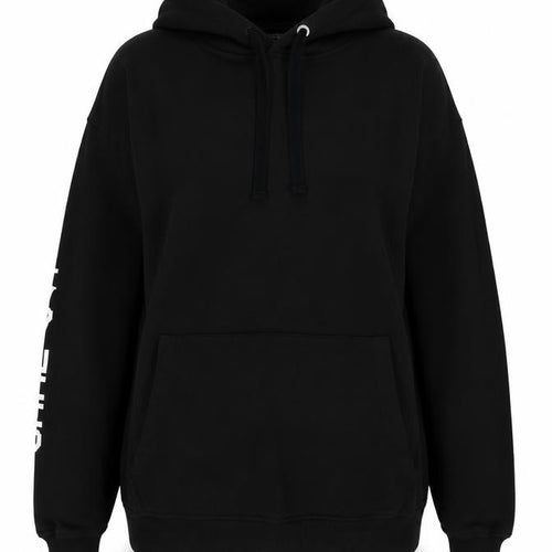 Teenz Shop Womens Black Cotton Pullover Hoodie Size 14 Pullover