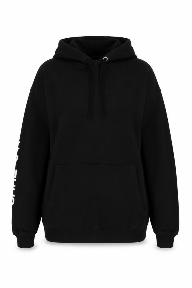 Teenz Shop Womens Black Cotton Pullover Hoodie Size 14 Pullover