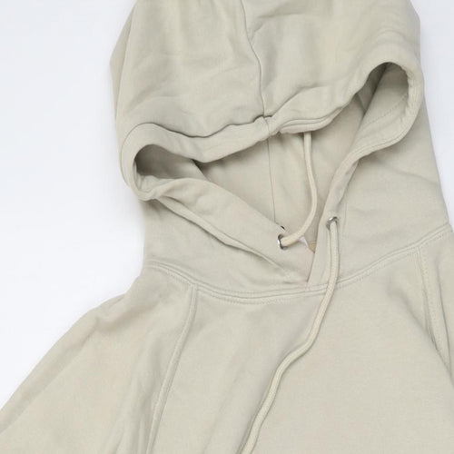 H&M Mens Beige Cotton Pullover Hoodie Size L