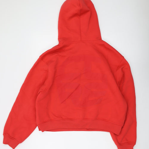 CCRE Womens Orange Cotton Pullover Hoodie Size 12 Pullover