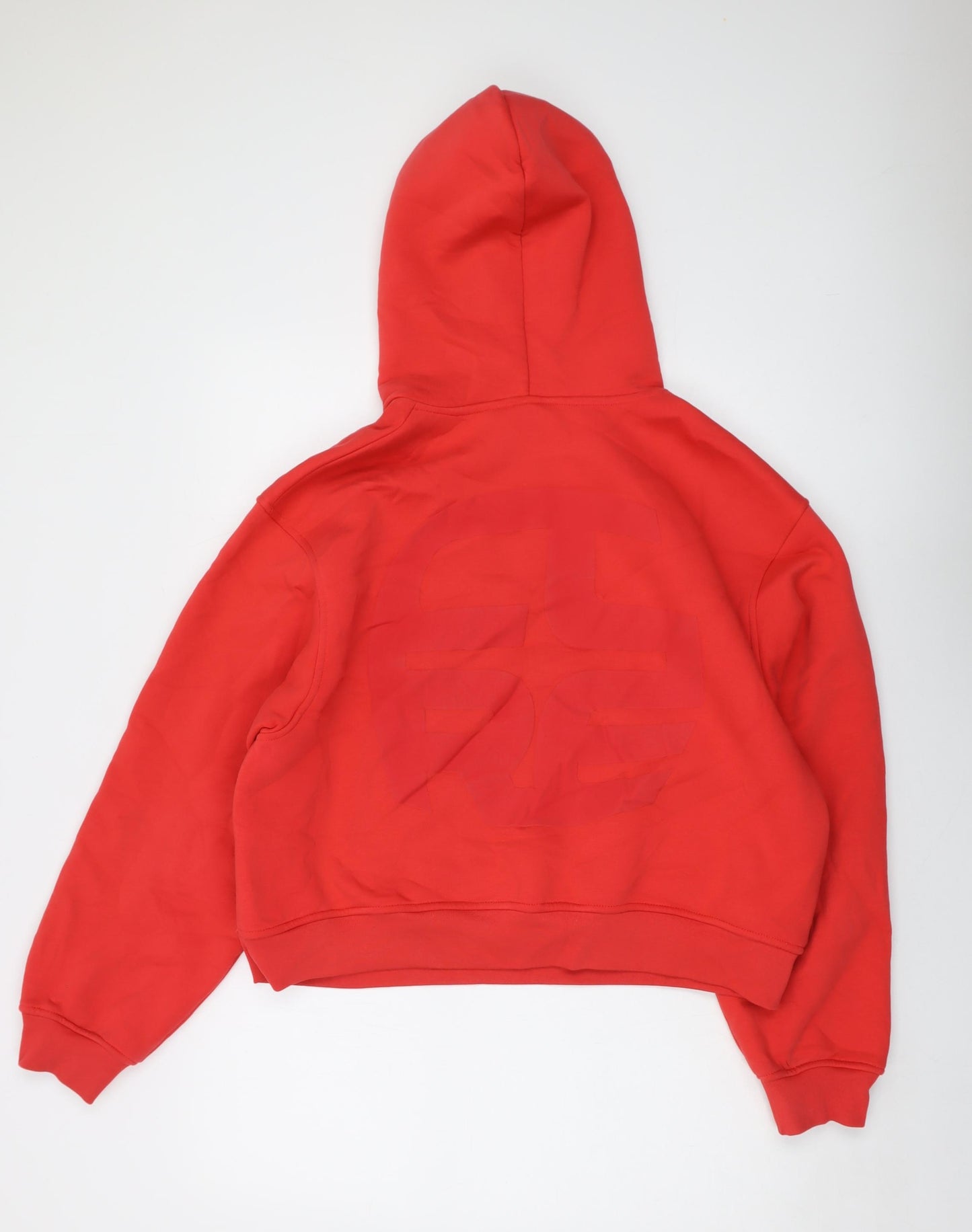 CCRE Womens Orange Cotton Pullover Hoodie Size 12 Pullover