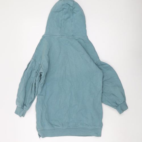 NEXT Girls Green Cotton Pullover Hoodie Size 9 Years Pullover
