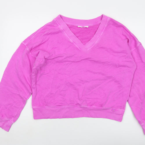 Marks and Spencer Womens Pink Cotton Pullover Sweatshirt Size XS Pullover