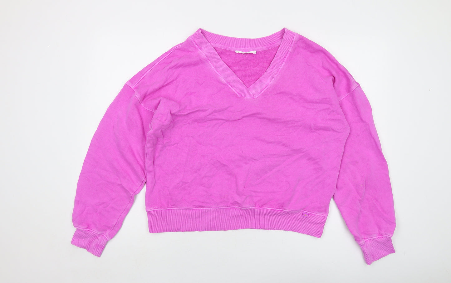 Marks and Spencer Womens Pink Cotton Pullover Sweatshirt Size XS Pullover