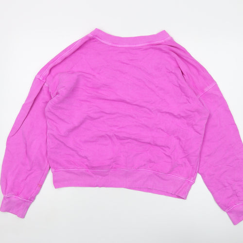 Marks and Spencer Womens Pink Cotton Pullover Sweatshirt Size XS Pullover