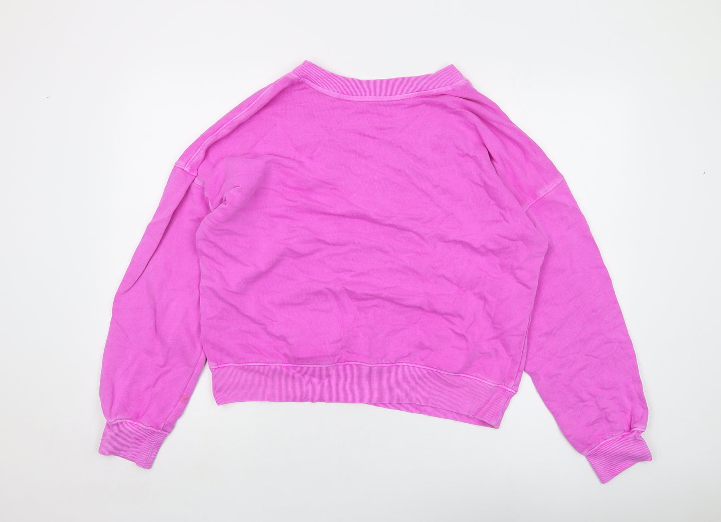 Marks and Spencer Womens Pink Cotton Pullover Sweatshirt Size XS Pullover