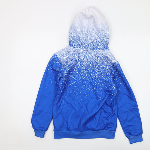 Boyz Club Boys Blue Geometric Polyester Pullover Hoodie Size 11-12 Years Pullover