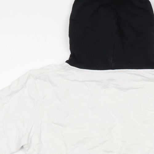 River Island Boys White Cotton Pullover Hoodie Size 11-12 Years Pullover