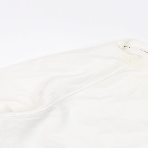 GOODMOVE Womens White Cotton Pullover Sweatshirt Size 16 Pullover