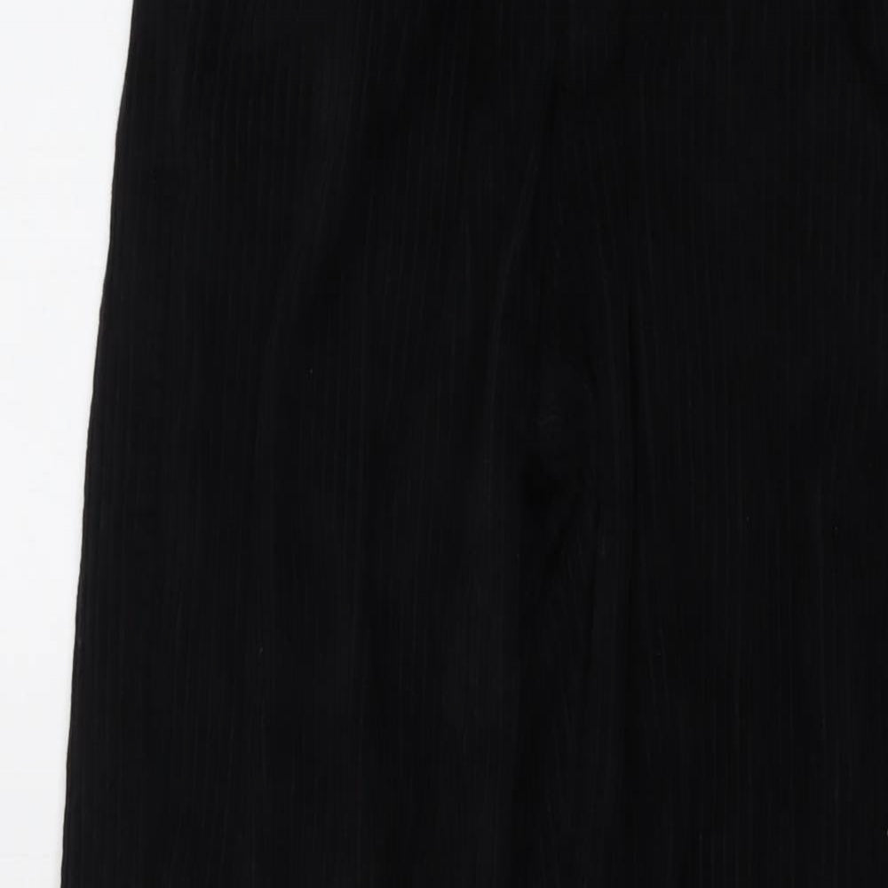 Zra Girls Black Cotton Carrot Trousers Size 13-14 Years Regular Button