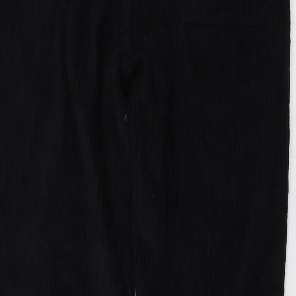Zra Girls Black Cotton Carrot Trousers Size 13-14 Years Regular Button
