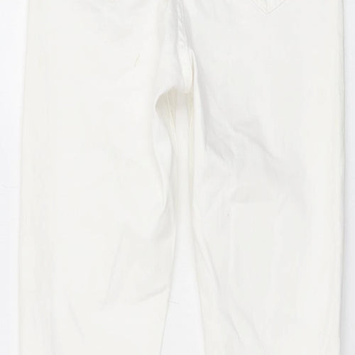 Topshop Womens Ivory Cotton Skinny Jeans Size 26 in L25 in Regular Button