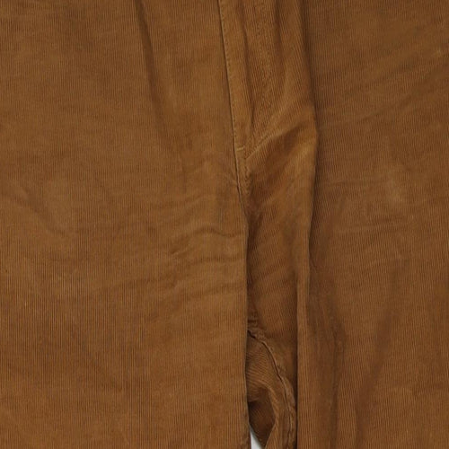 Brooks Brothers Mens Brown Cotton Trousers Size 36 in L32 in Regular Button