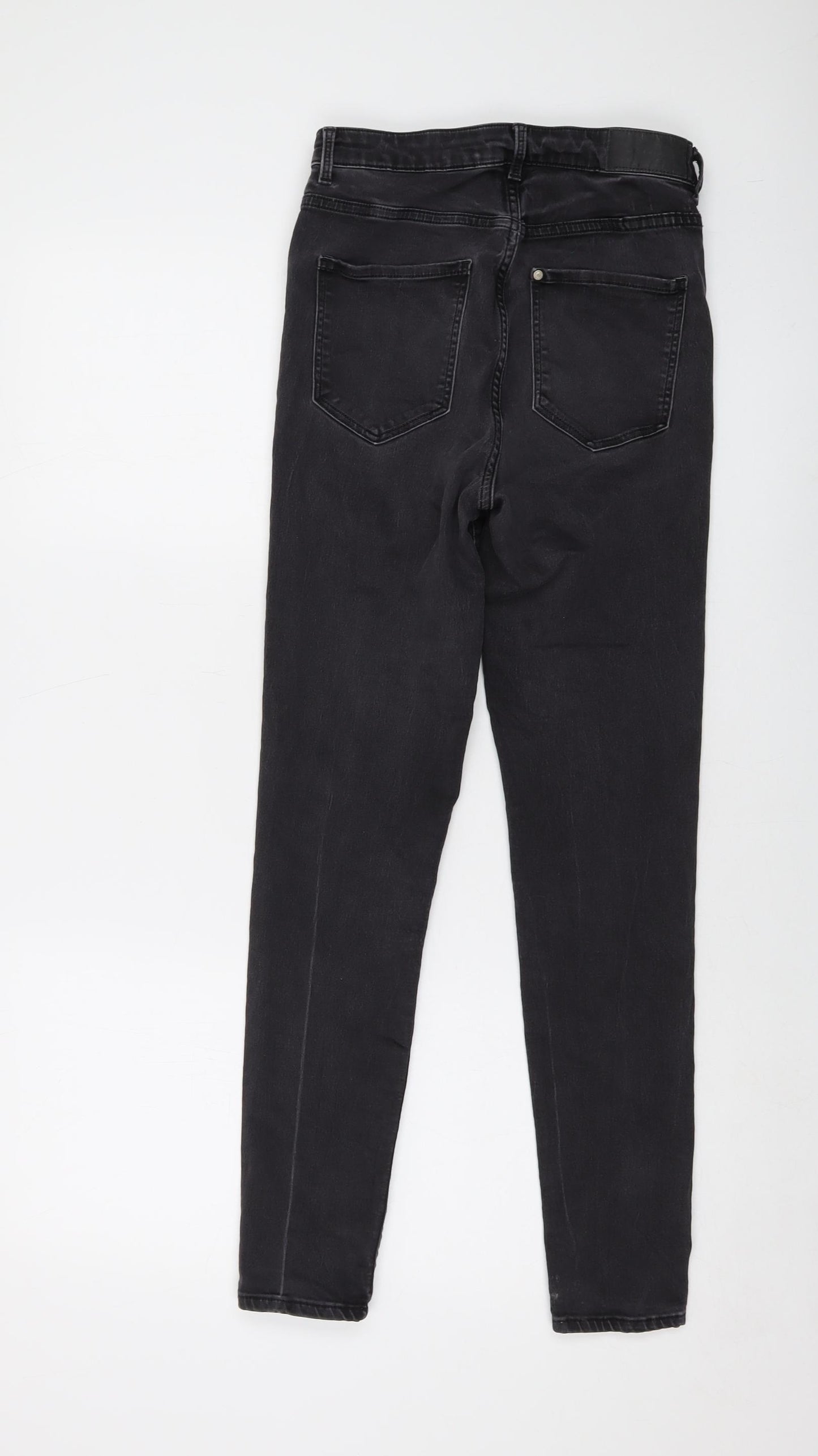 H&M Womens Grey Cotton Skinny Jeans Size 29 in L27 in Regular Button