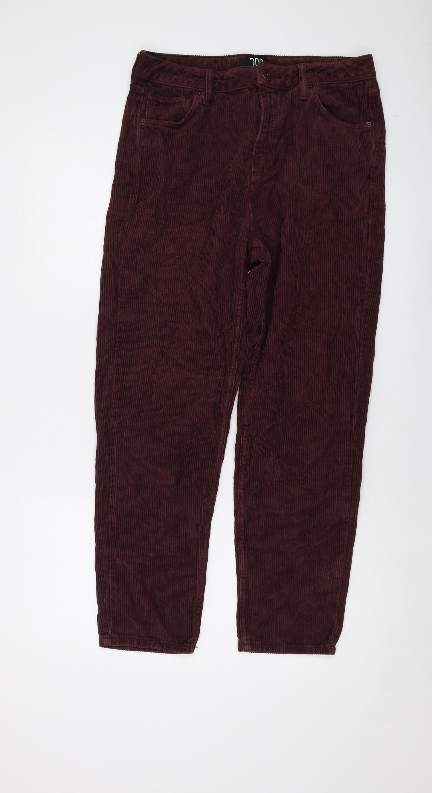 BDG Womens Red Cotton Trousers Size 30 in L30 in Regular Button