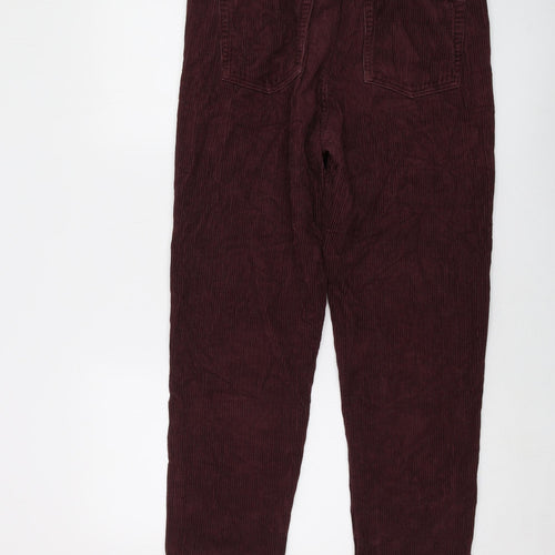 BDG Womens Red Cotton Trousers Size 30 in L30 in Regular Button