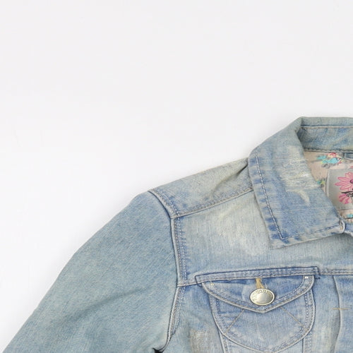New Look Womens Blue Jacket Size 8 Button