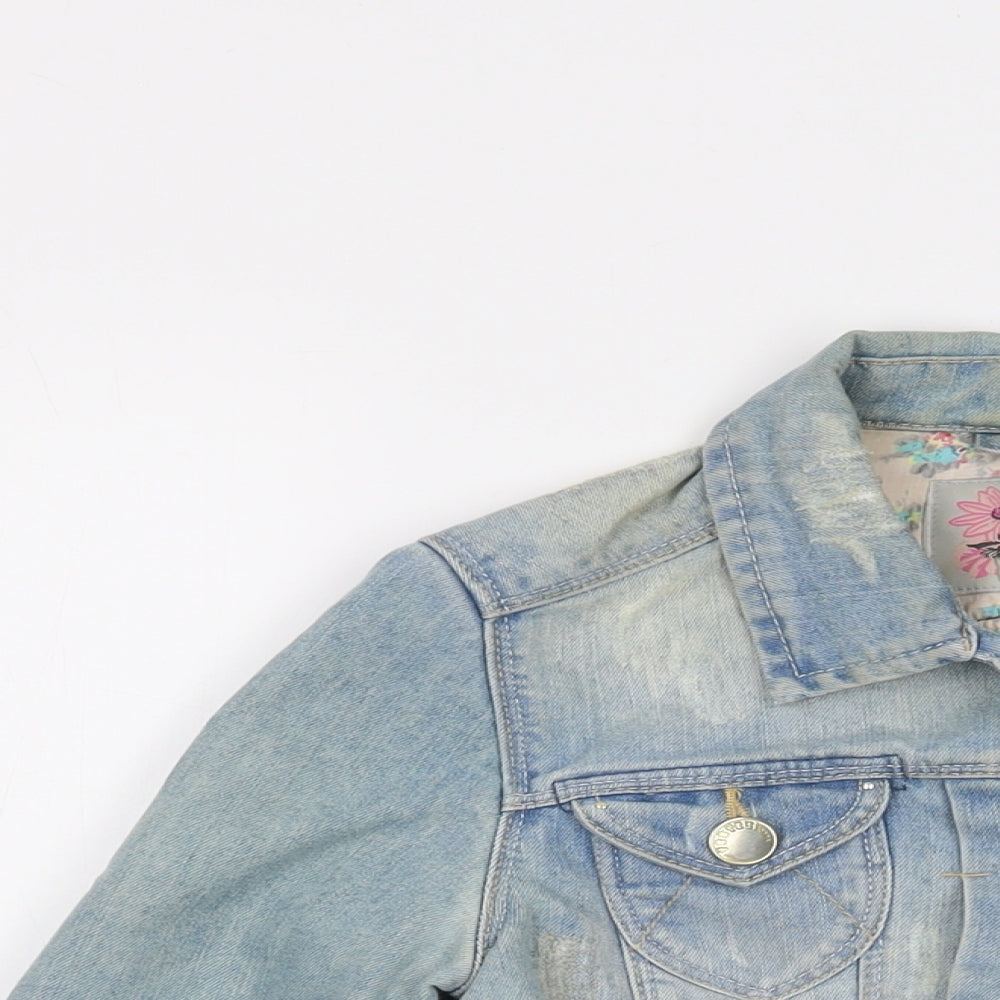 New Look Womens Blue Jacket Size 8 Button