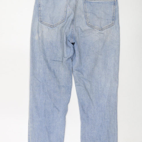 ASOS Womens Blue Cotton Mom Jeans Size 26 in L26 in Regular Button