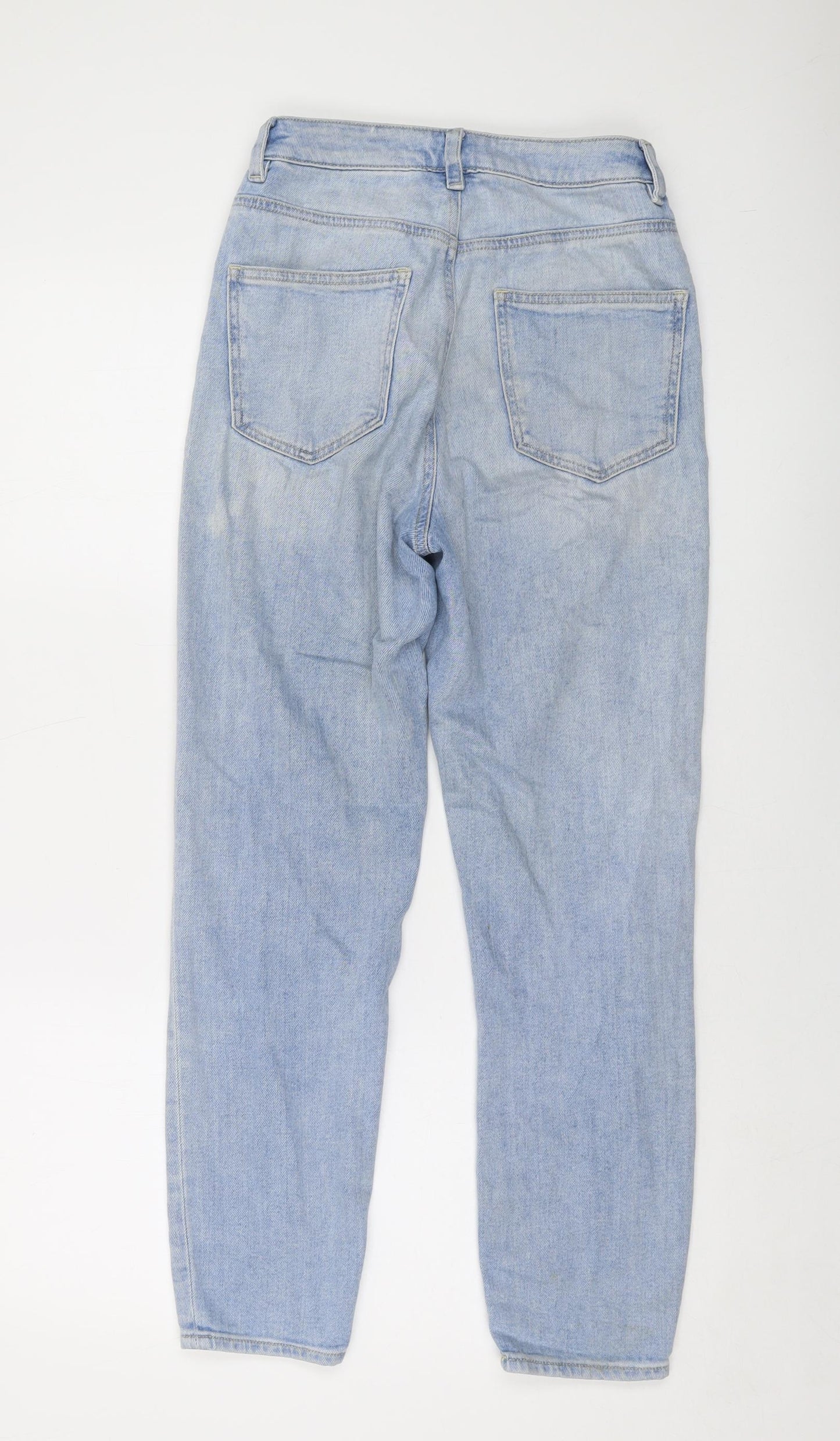 ASOS Womens Blue Cotton Mom Jeans Size 26 in L26 in Regular Button