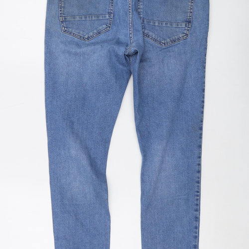 NEXT Mens Blue Cotton Skinny Jeans Size 30 in L28 in Regular Button