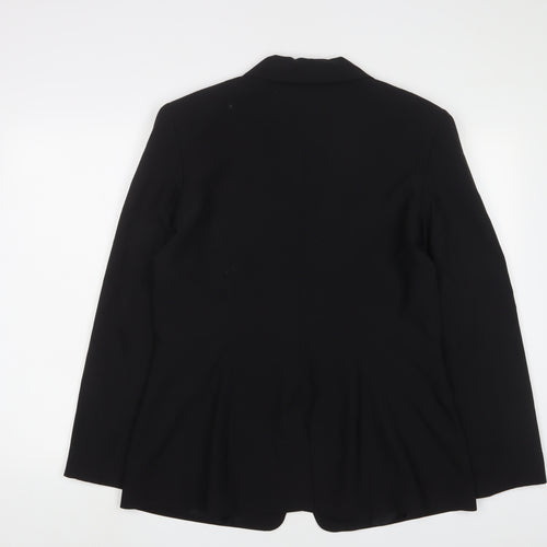 Warehouse Womens Black Jacket Blazer Size 16 Button